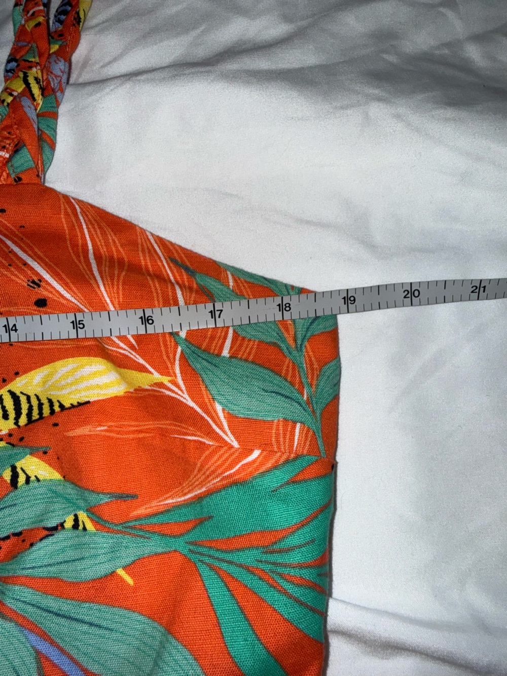 beachlunchlounge Orange Tropical Leaf Print Mini Dress - Picture 4 of 4
